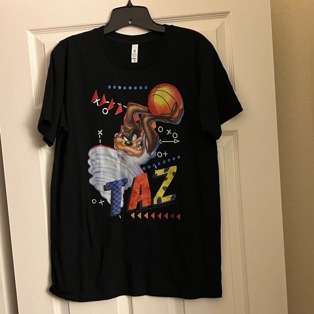 Black Taz Toon Squad Space Jam Graphic T-Shirt - Medium Mens - NWOT